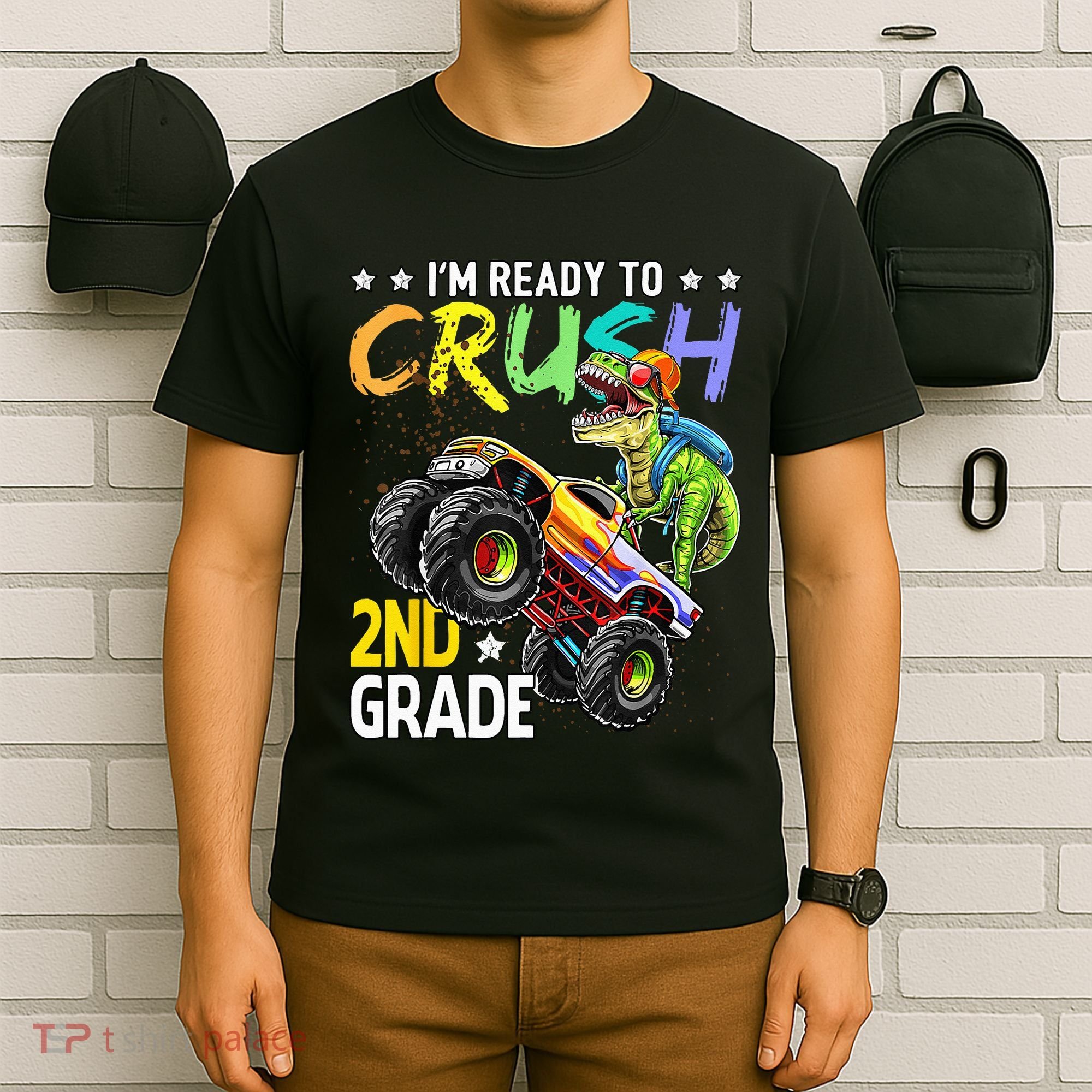 Im Ready To Crush 2nd Grade Dinosaur First Day Of School T-Shirt