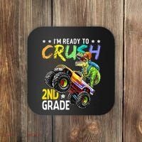 Im Ready To Crush 2nd Grade Dinosaur First Day Of School Coaster thumb 0