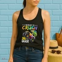 Im Ready To Crush 2nd Grade Dinosaur First Day Of School Women's Tank Top thumb 2