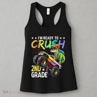 Im Ready To Crush 2nd Grade Dinosaur First Day Of School Women's Tank Top thumb 3