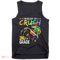 Im Ready To Crush 2nd Grade Dinosaur First Day Of School Tank Top thumb 0