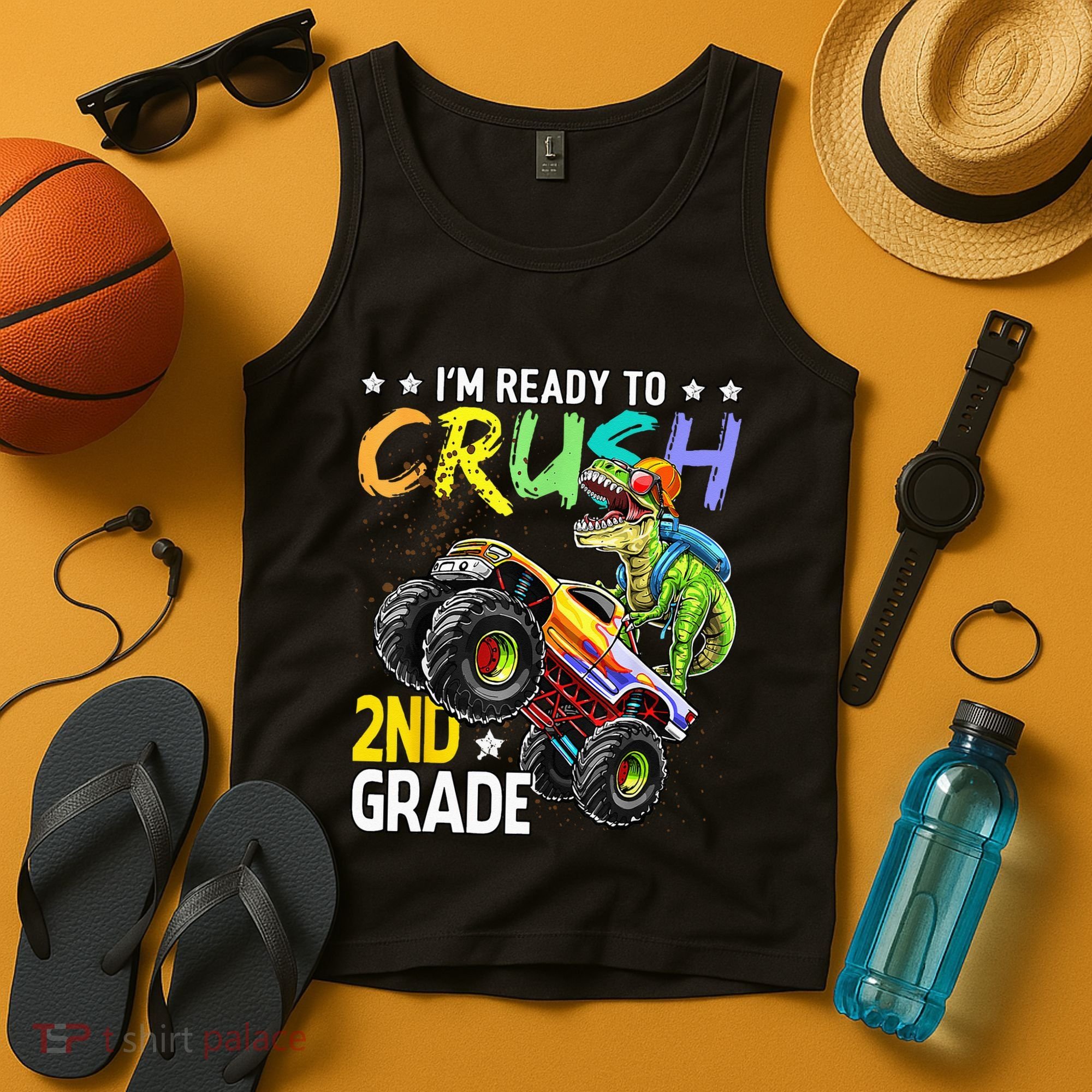 Im Ready To Crush 2nd Grade Dinosaur First Day Of School Tank Top