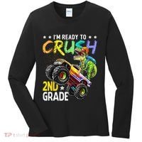 Im Ready To Crush 2nd Grade Dinosaur First Day Of School Women's Long Sleeve Shirt thumb 0
