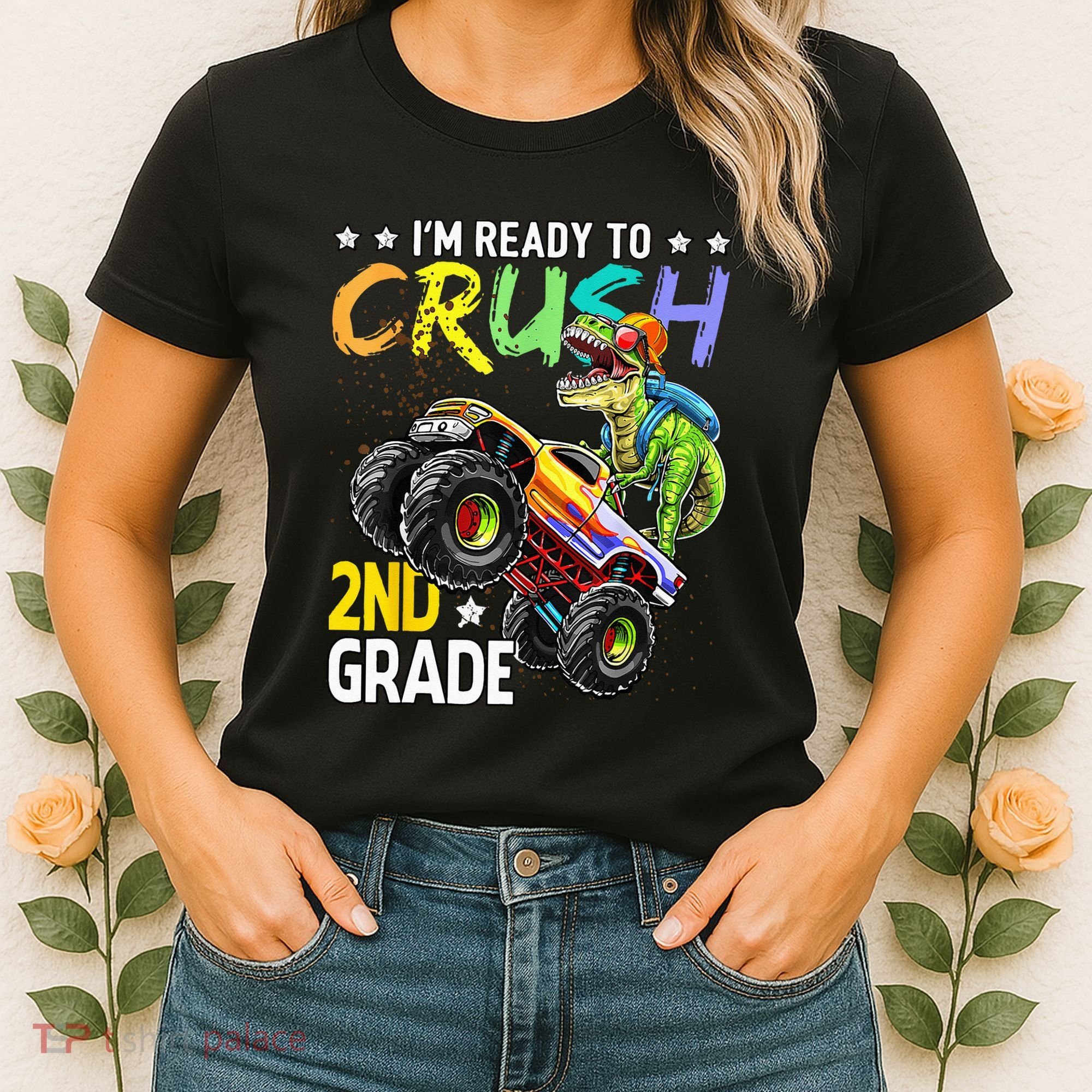 Im Ready To Crush 2nd Grade Dinosaur First Day Of School Women's T-Shirt