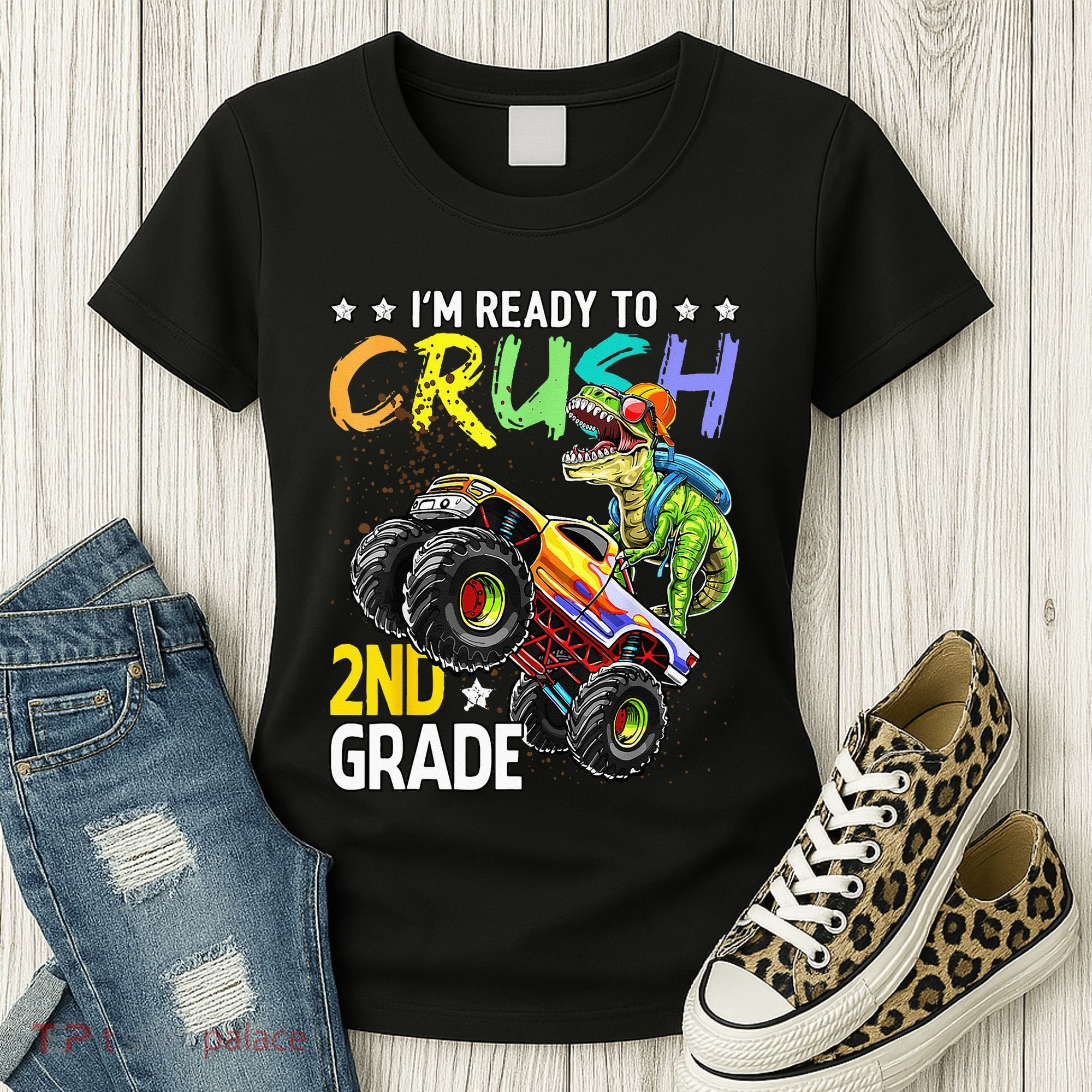Im Ready To Crush 2nd Grade Dinosaur First Day Of School Women's T-Shirt