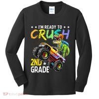 Im Ready To Crush 2nd Grade Dinosaur First Day Of School Kids Long Sleeve Shirt thumb 0