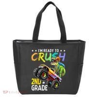 Im Ready To Crush 2nd Grade Dinosaur First Day Of School Tote Bag thumb 0