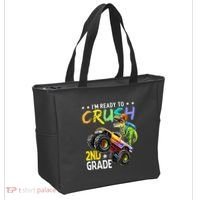 Im Ready To Crush 2nd Grade Dinosaur First Day Of School Tote Bag thumb 2