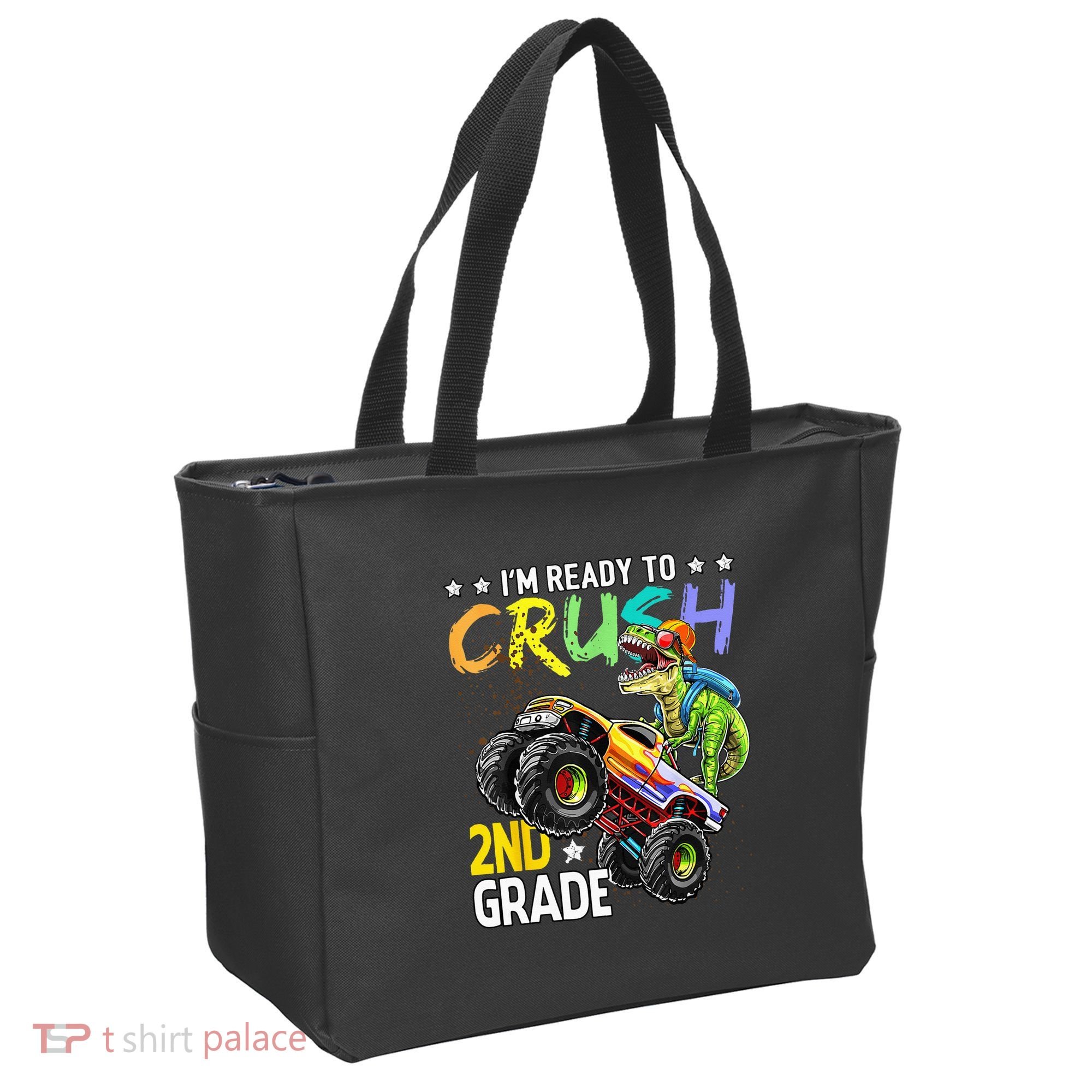 Im Ready To Crush 2nd Grade Dinosaur First Day Of School Tote Bag