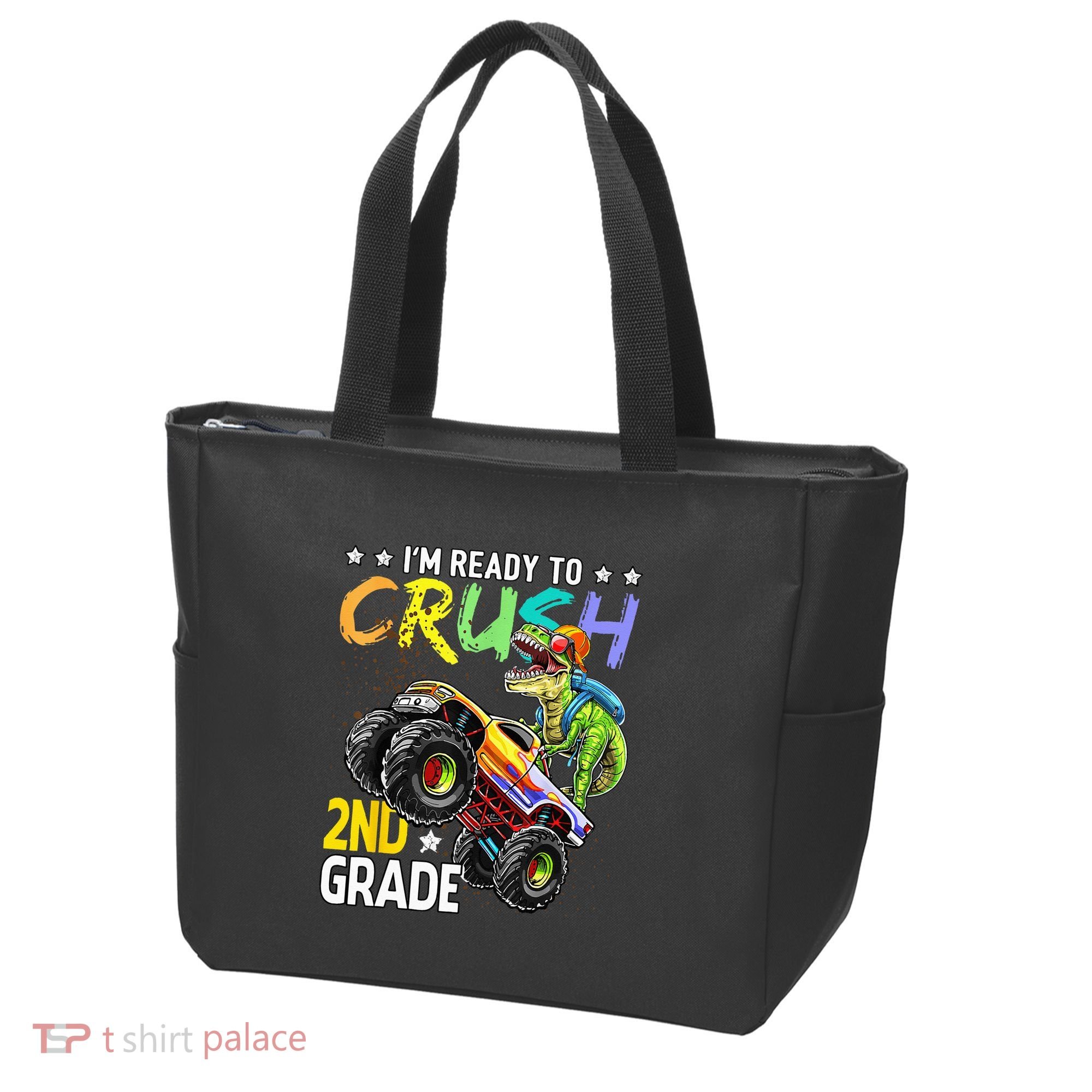 Im Ready To Crush 2nd Grade Dinosaur First Day Of School Tote Bag