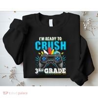 Im Ready To Crush 3rd Grade Back To School Video Game Boy Sweatshirt thumb 2