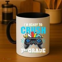 Im Ready To Crush 3rd Grade Back To School Video Game Boy Coffee Mug thumb 4