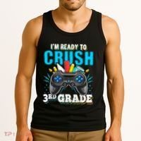 Im Ready To Crush 3rd Grade Back To School Video Game Boy Tank Top thumb 3