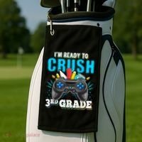 Im Ready To Crush 3rd Grade Back To School Video Game Boy Golf Towel thumb 2