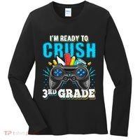 Im Ready To Crush 3rd Grade Back To School Video Game Boy Women's Long Sleeve Shirt thumb 0