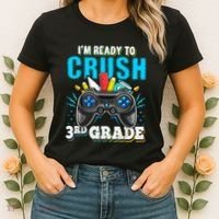 Im Ready To Crush 3rd Grade Back To School Video Game Boy Women's T-Shirt thumb 2