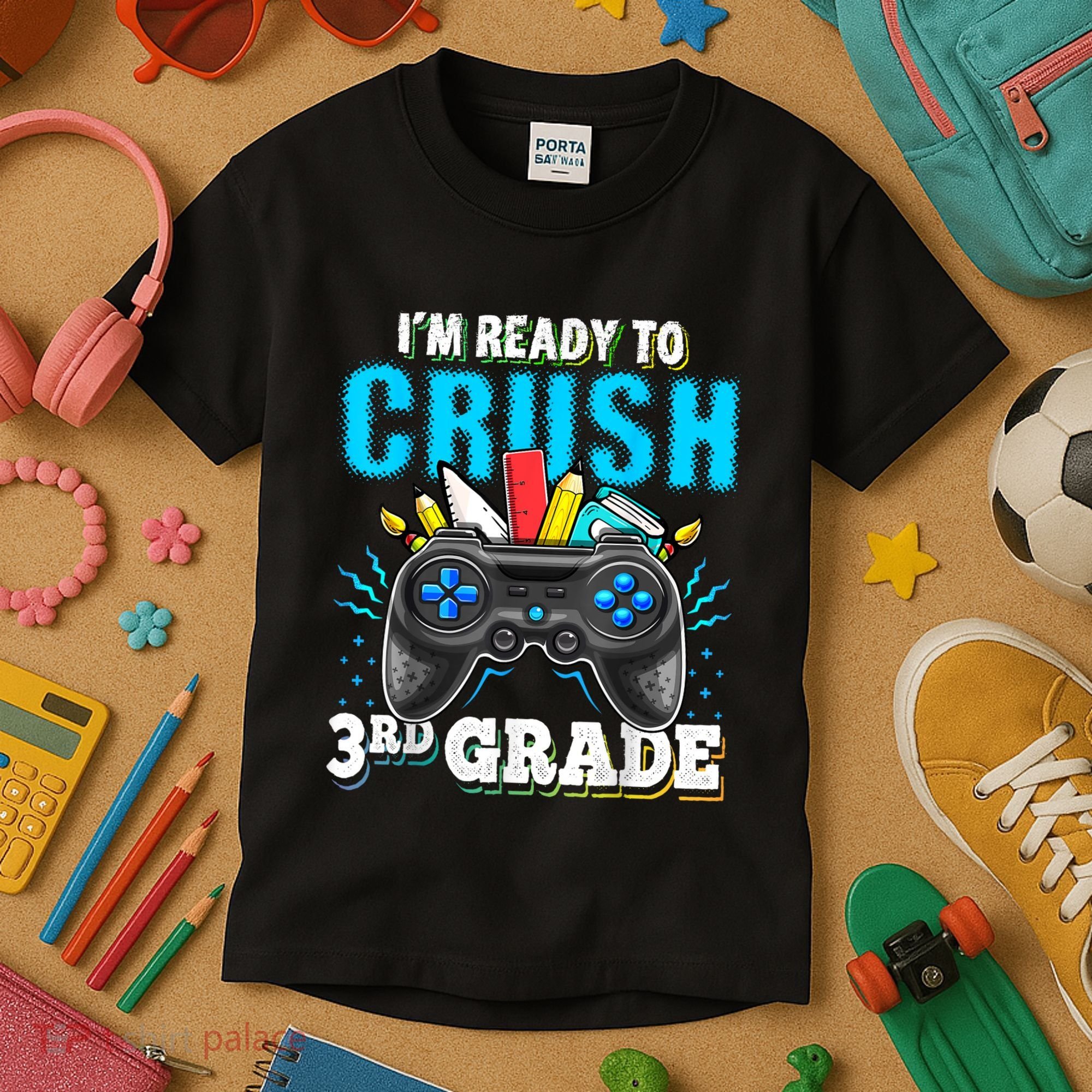 Im Ready To Crush 3rd Grade Back To School Video Game Boy Kids T-Shirt