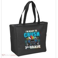 Im Ready To Crush 3rd Grade Back To School Video Game Boy Tote Bag thumb 2