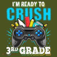 Im Ready To Crush 3rd Grade Back To School Video Game Boy Long Sleeve Shirt thumb 2