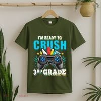 Im Ready To Crush 3rd Grade Back To School Video Game Boy T-Shirt thumb 2