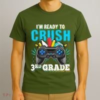 Im Ready To Crush 3rd Grade Back To School Video Game Boy T-Shirt thumb 3