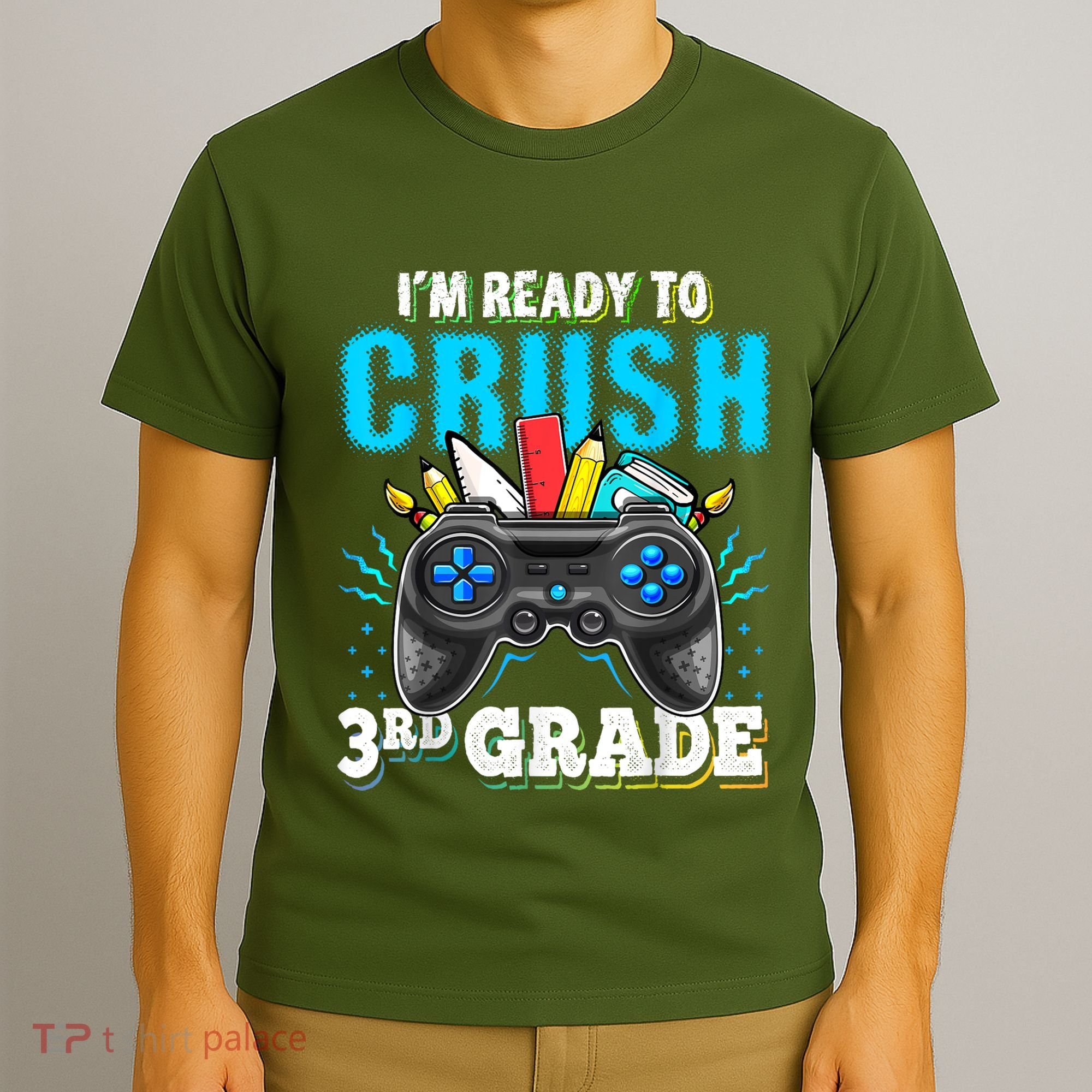 Im Ready To Crush 3rd Grade Back To School Video Game Boy T-Shirt