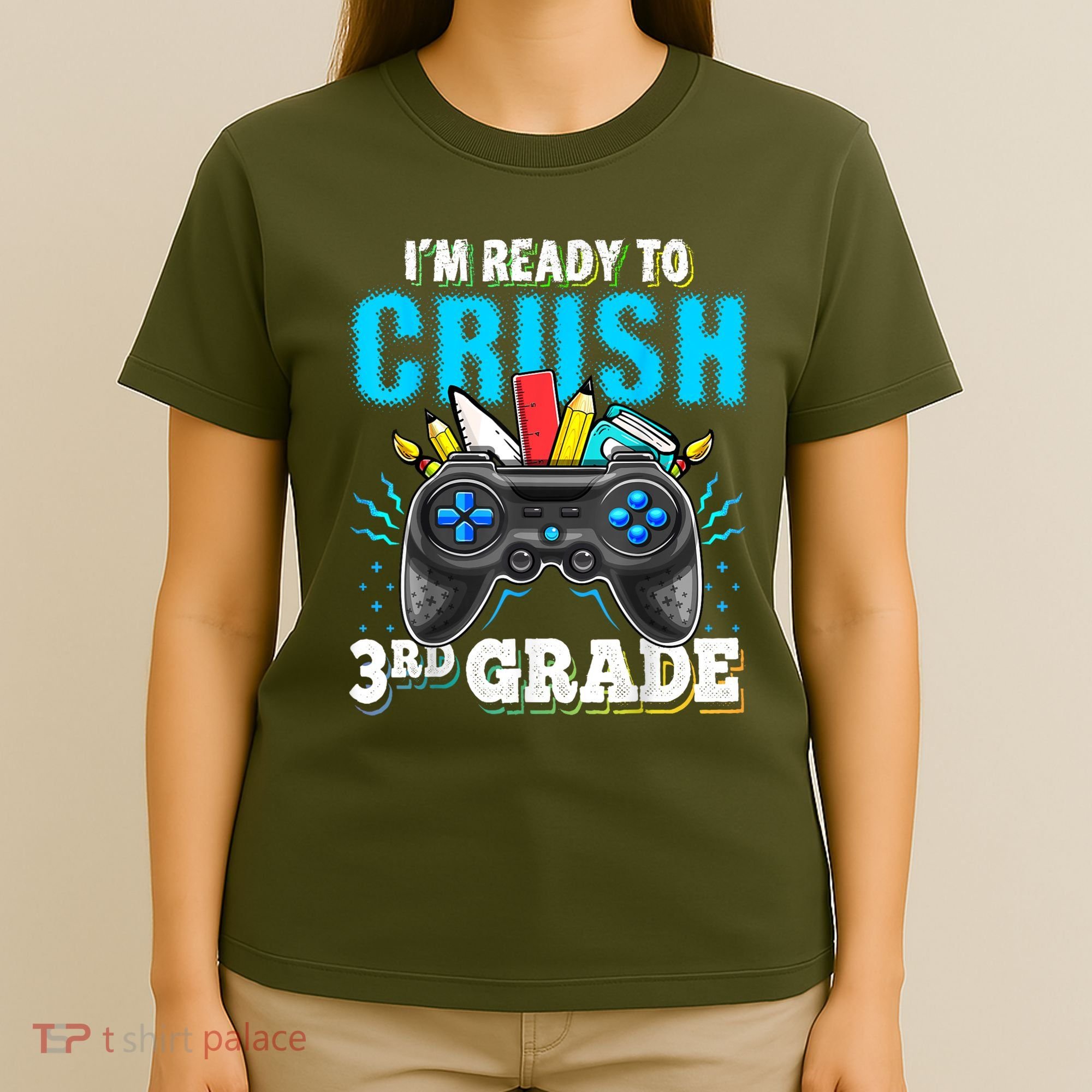 Im Ready To Crush 3rd Grade Back To School Video Game Boy T-Shirt