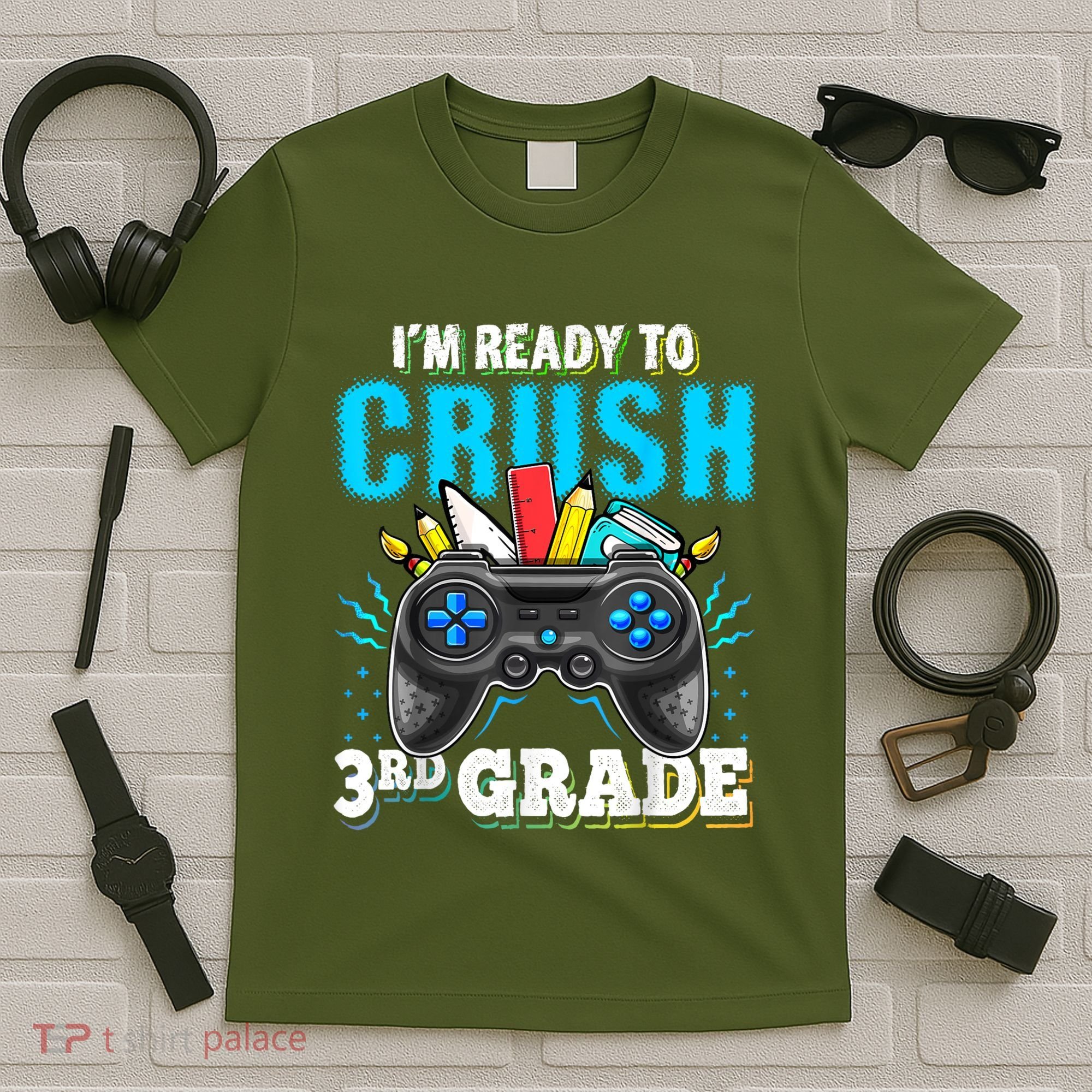 Im Ready To Crush 3rd Grade Back To School Video Game Boy T-Shirt