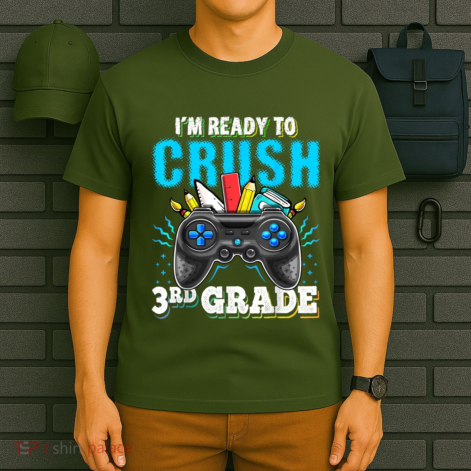 Im Ready To Crush 3rd Grade Back To School Video Game Boy T-Shirt