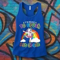 Im Ready To Crush 1St Grade Unicorn School Ballet Unicorn Cute Gift Women's Tank Top thumb 3