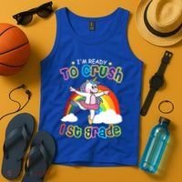 Im Ready To Crush 1St Grade Unicorn School Ballet Unicorn Cute Gift Tank Top thumb 4