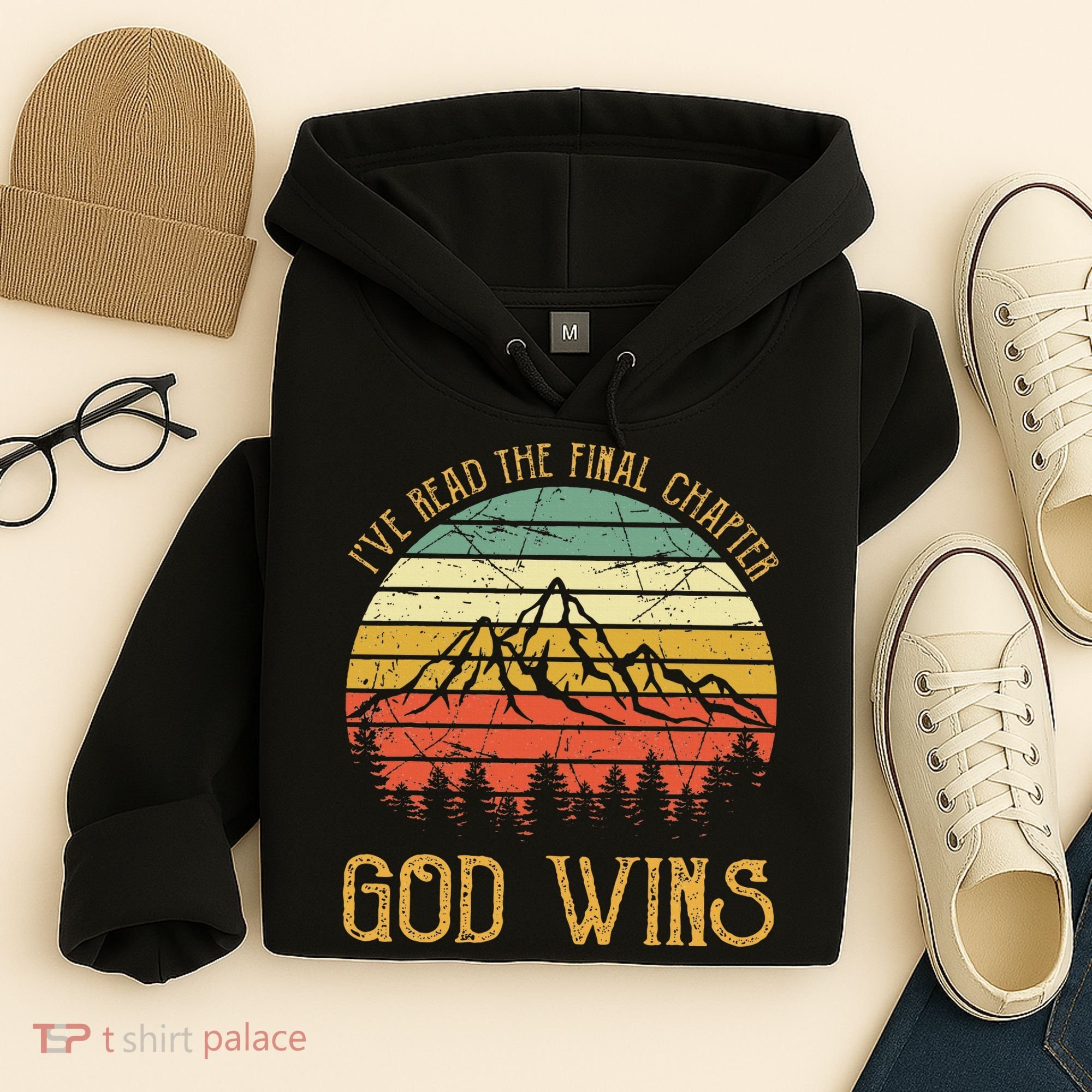 I’ve Read The Final Chapter God Wins retro Christian Hoodie