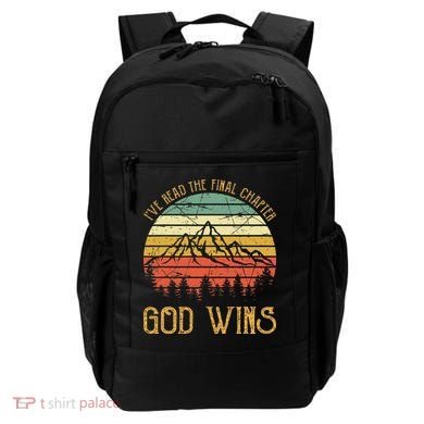 I’ve Read The Final Chapter God Wins retro Christian Backpack
