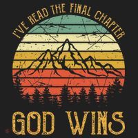 I’ve Read The Final Chapter God Wins retro Christian Beanie thumb 2