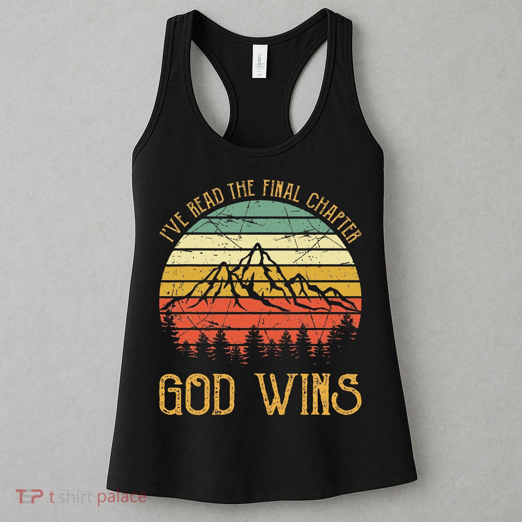 I’ve Read The Final Chapter God Wins retro Christian Women's Tank Top