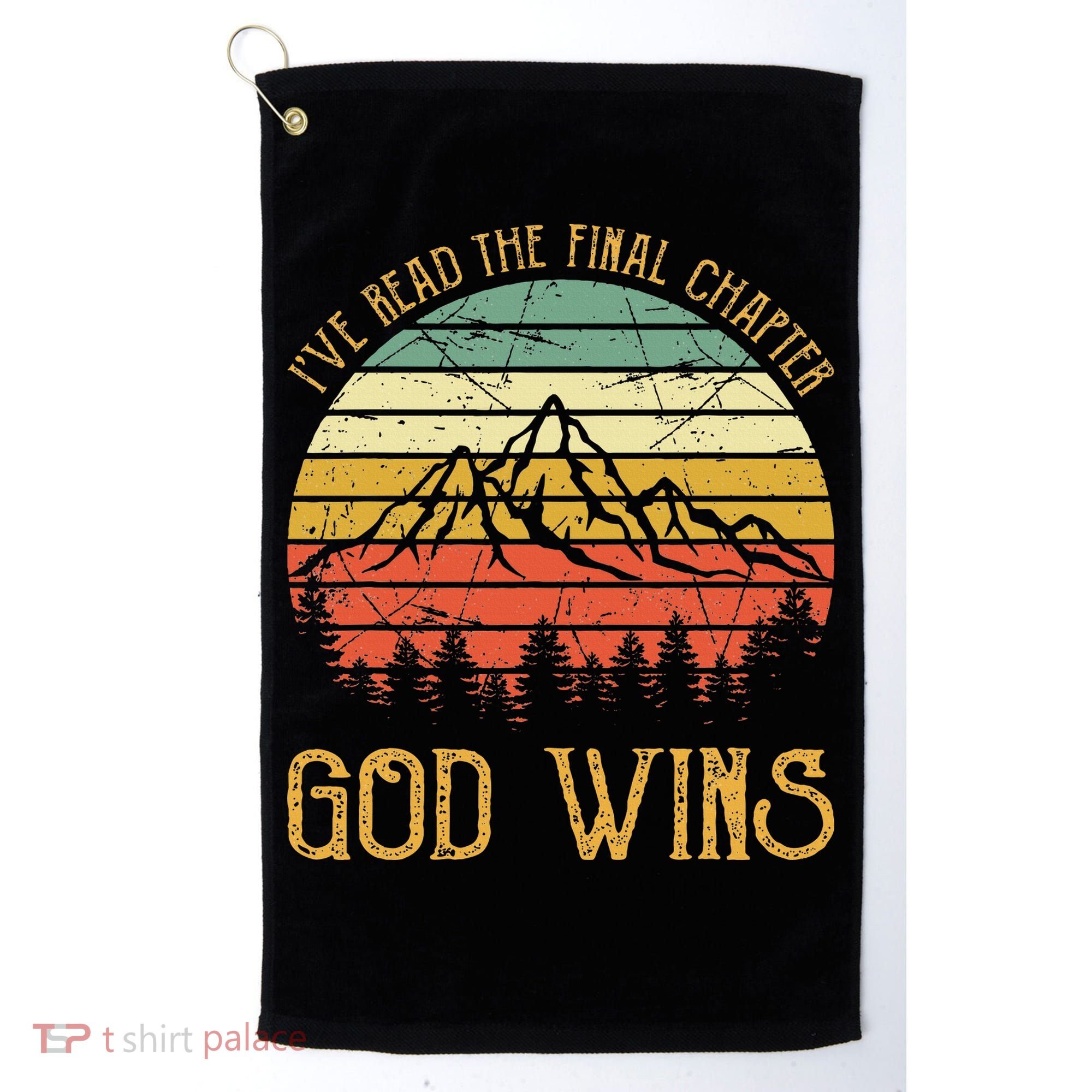 I’ve Read The Final Chapter God Wins retro Christian Golf Towel