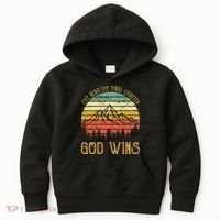 I’ve Read The Final Chapter God Wins retro Christian Kids Hoodie thumb 0