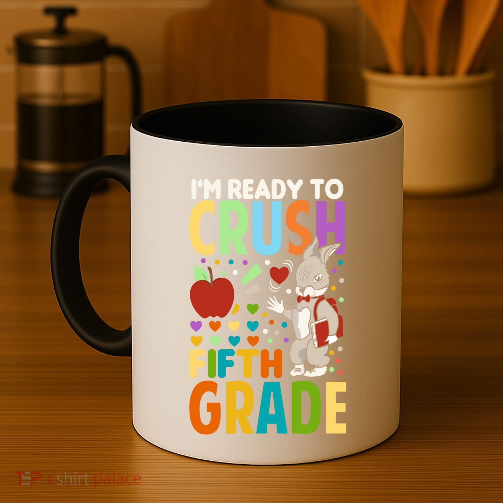 Im Ready To Crush Fifth Grade Back To School Cute Rabbit Great Gift Coffee Mug