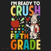 Im Ready To Crush Fifth Grade Back To School Cute Rabbit Great Gift Hat thumb 2