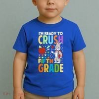 Im Ready To Crush Fifth Grade Back To School Cute Rabbit Great Gift Toddler T-Shirt thumb 2