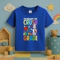 Im Ready To Crush Fifth Grade Back To School Cute Rabbit Great Gift Toddler T-Shirt thumb 3