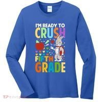 Im Ready To Crush Fifth Grade Back To School Cute Rabbit Great Gift Women's Long Sleeve Shirt thumb 0