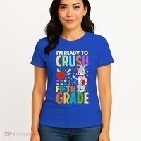 Im Ready To Crush Fifth Grade Back To School Cute Rabbit Great Gift Women's T-Shirt thumb 4