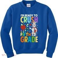 Im Ready To Crush Fifth Grade Back To School Cute Rabbit Great Gift Kids Sweatshirt thumb 0