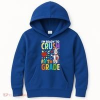 Im Ready To Crush Fifth Grade Back To School Cute Rabbit Great Gift Kids Hoodie thumb 0