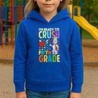 Im Ready To Crush Fifth Grade Back To School Cute Rabbit Great Gift Kids Hoodie thumb 3