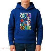Im Ready To Crush Fifth Grade Back To School Cute Rabbit Great Gift Kids Hoodie thumb 4