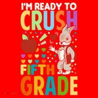 Im Ready To Crush Fifth Grade Back To School Cute Rabbit Great Gift Santa Hat thumb 1