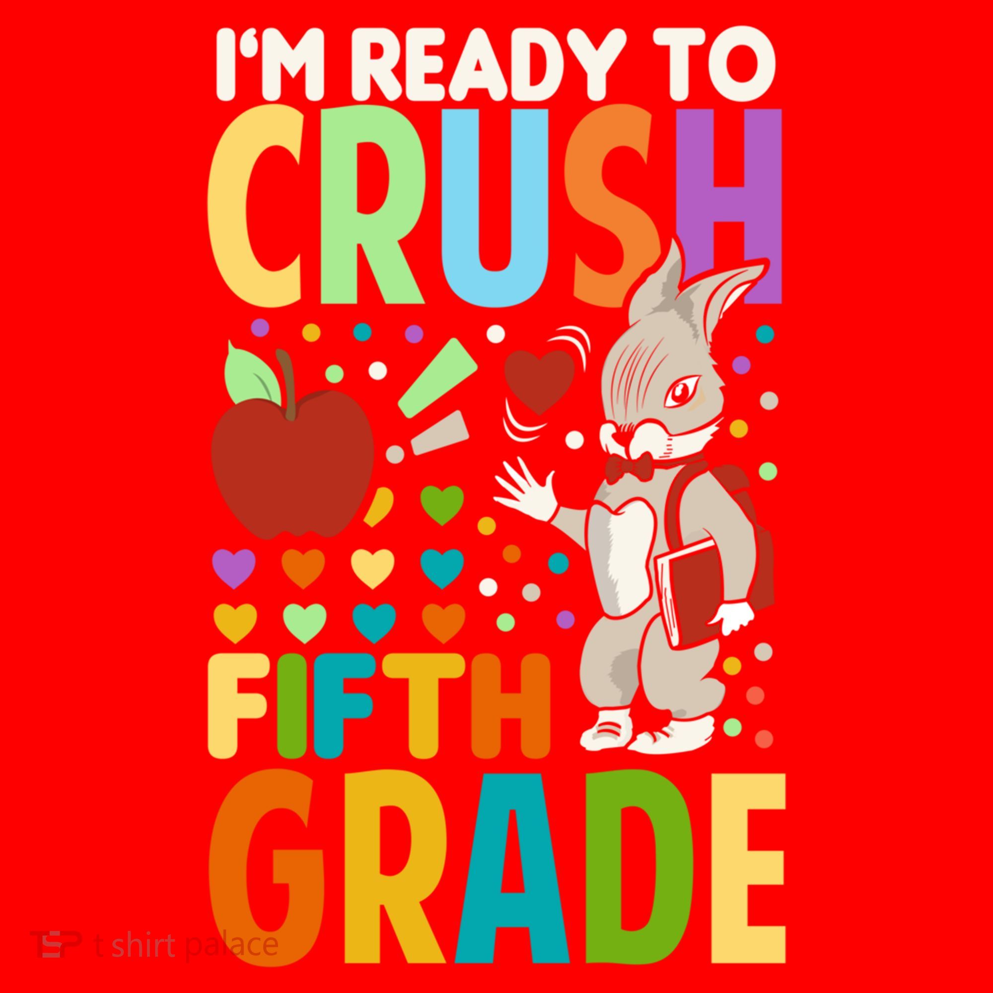 Im Ready To Crush Fifth Grade Back To School Cute Rabbit Great Gift Santa Hat