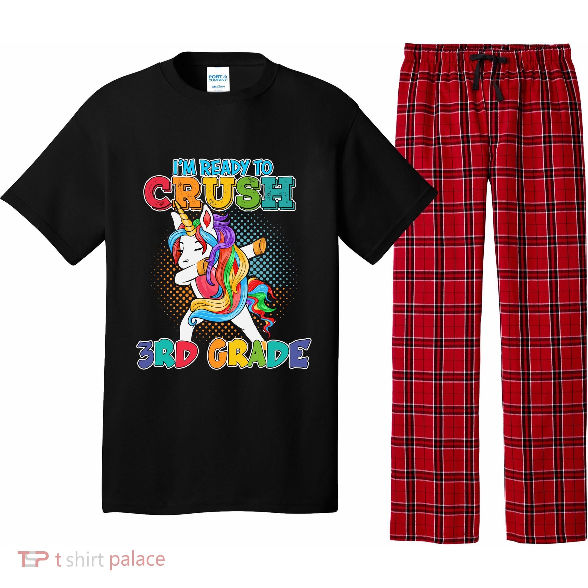 Im Ready To Crush 3Rd Grade Unicorn Funny Gift Pajama Set